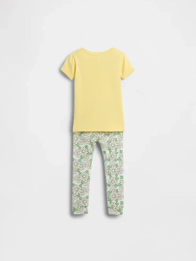 Bebek & Yürümeye Başlayan Çocuklar İçin Winnie the Pooh Organik Fırçalanmış Pamuklu Pijama Seti