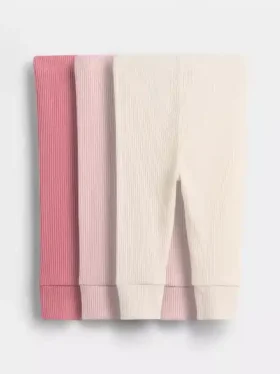 Bebeklerin İlk Favorileri İnce Nervürlü Pantolonlar (3’lü Paket)