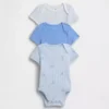 Bebeklerin İlk Favorileri İnce Nervürlü Çıtçıtlı Body (3'lü Paket)