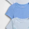 Bebeklerin İlk Favorileri İnce Nervürlü Çıtçıtlı Body (3'lü Paket)