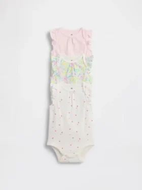 Bebeklerin İlk Favorileri Organik Pamuklu Çıtçıtlı Body (3'lü Paket)