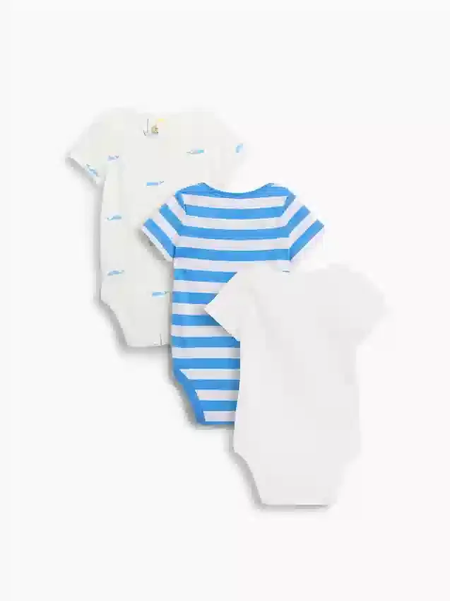 Bebeklerin İlk Favorileri Organik Pamuklu Çıtçıtlı Body (3'lü Paket)