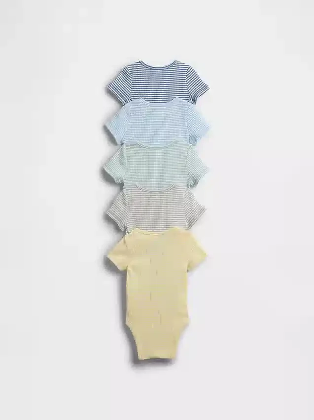 Bebeklerin İlk Favorileri Tinyrib Çıtçıtlı Body (5'li Paket)
