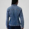 Bel Kısmış Denim Ceket
