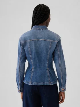 Bel Kısmış Denim Ceket