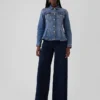 Bel Kısmış Denim Ceket