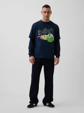 Blink 182 Geniş Kesim Grafikli Tişört