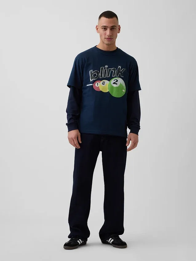 Blink 182 Geniş Kesim Grafikli Tişört