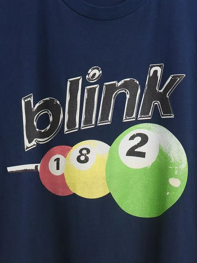 Blink 182 Geniş Kesim Grafikli Tişört