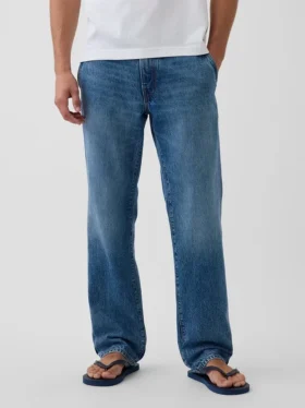 Blue Relaxed Straight Jean’ler’i Alın