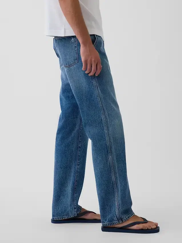 Blue Relaxed Straight Jean'ler'i Alın