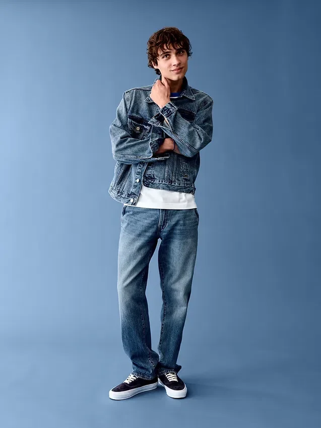 Blue Relaxed Straight Jean'ler'i Alın