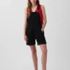 Bol Kesim Denim Şortlu Tulum