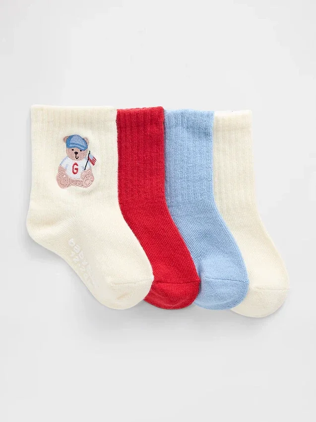 Brannan Bear Americana Çocuk Crew Çorapları (4'lü Paket)