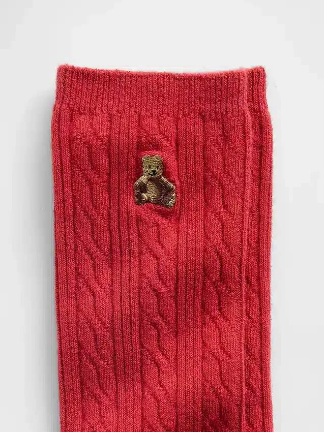 Brannan Bear Kablo Örgü Crew Çoraplar