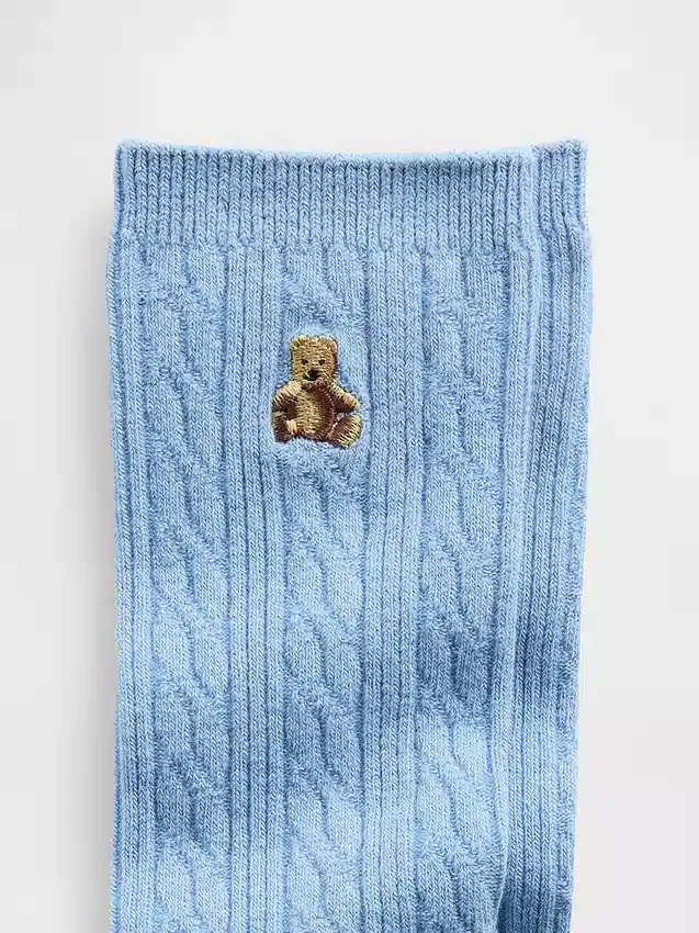 Brannan Bear Kablo Örgü Crew Çoraplar