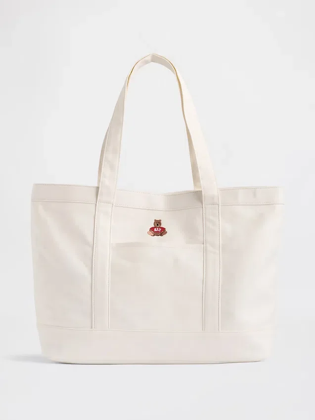 Brannan Bear Logolu Denim Tote Çanta