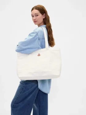 Brannan Bear Logolu Denim Tote Çanta