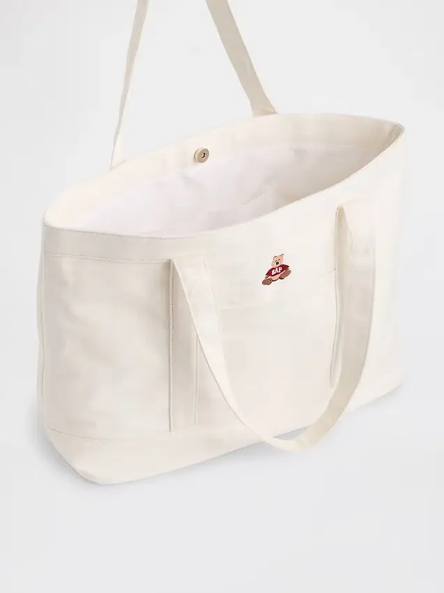 Brannan Bear Logolu Denim Tote Çanta