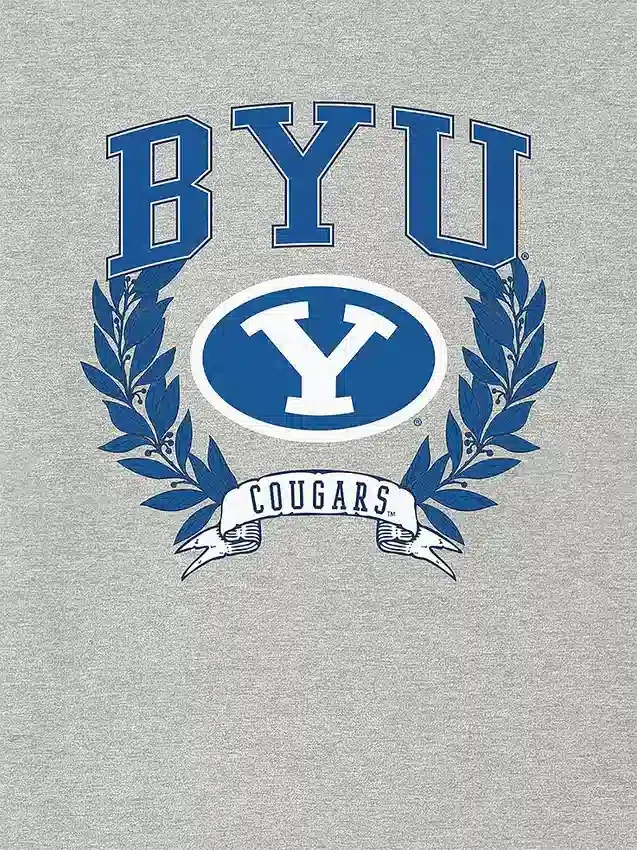 Brigham Young Üniversitesi Laurels Koyu Renkli Grafik Tişört