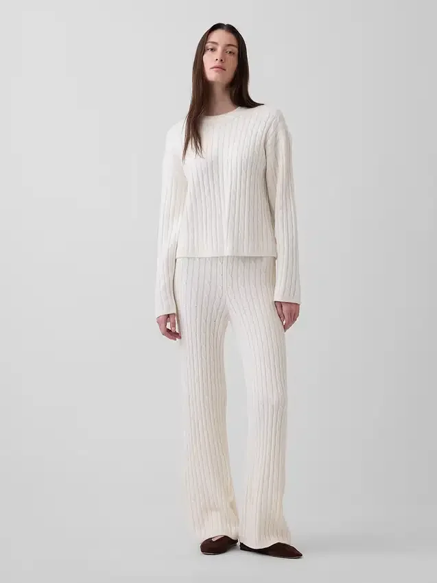 CashSoft Oversized Kablo Örgü Kazak