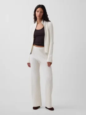 CashSoft Kablo Örgü Bootcut Kazak Pantolon