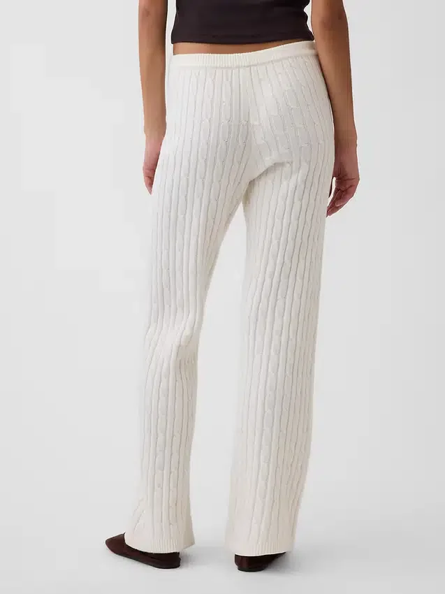 CashSoft Kablo Örgü Bootcut Kazak Pantolon
