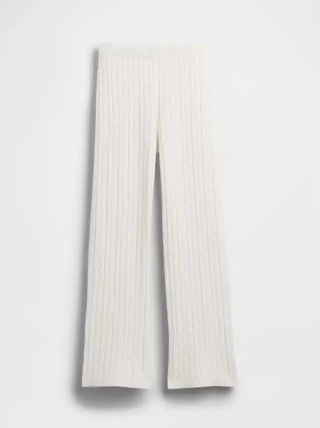 CashSoft Kablo Örgü Bootcut Kazak Pantolon