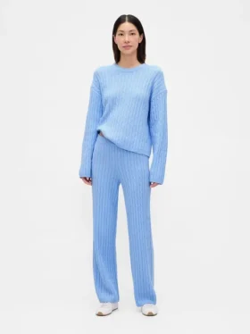 CashSoft Kablo Örgü Kazak Pantolon