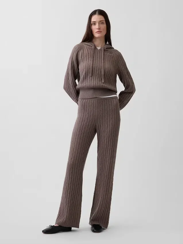 CashSoft Kablo Örgü Kazak Pantolon