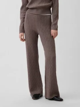 CashSoft Kablo Örgü Kazak Pantolon