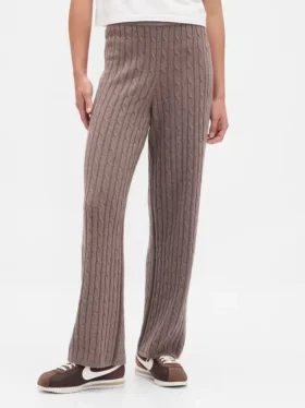 CashSoft Kablo Örgü Kazak Pantolon