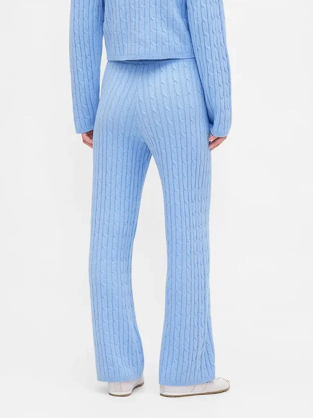 CashSoft Kablo Örgü Kazak Pantolon