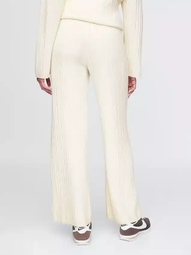 CashSoft Kablo Örgü Kazak Pantolon