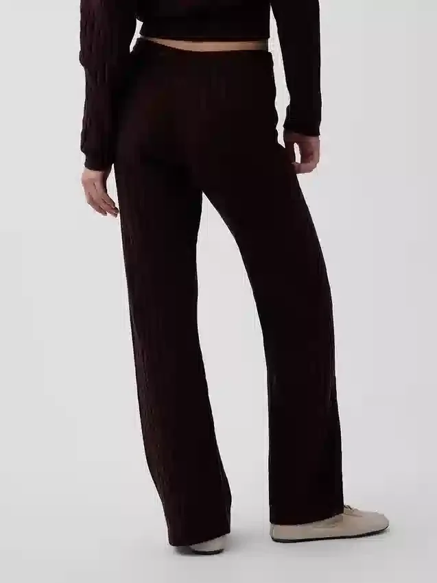 CashSoft Kablo Örgü Kazak Pantolon
