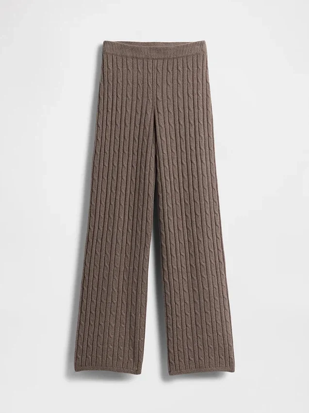 CashSoft Kablo Örgü Kazak Pantolon