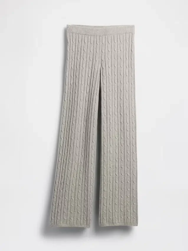 CashSoft Kablo Örgü Kazak Pantolon