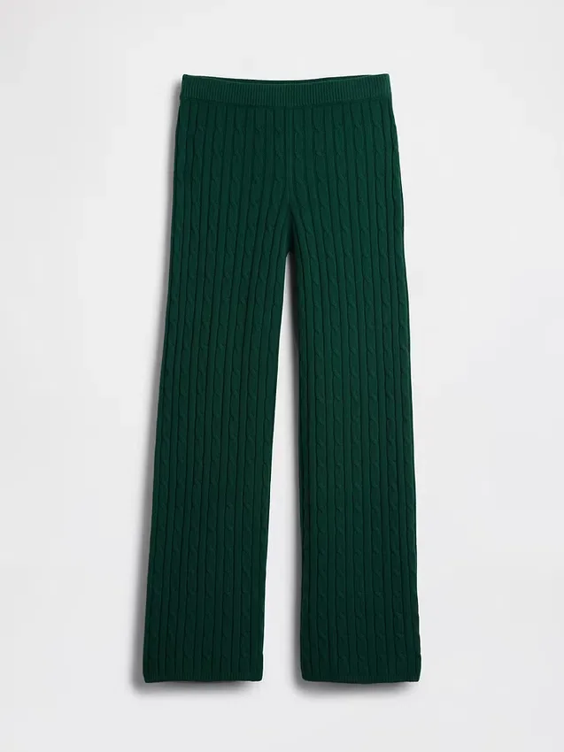 CashSoft Kablo Örgü Kazak Pantolon