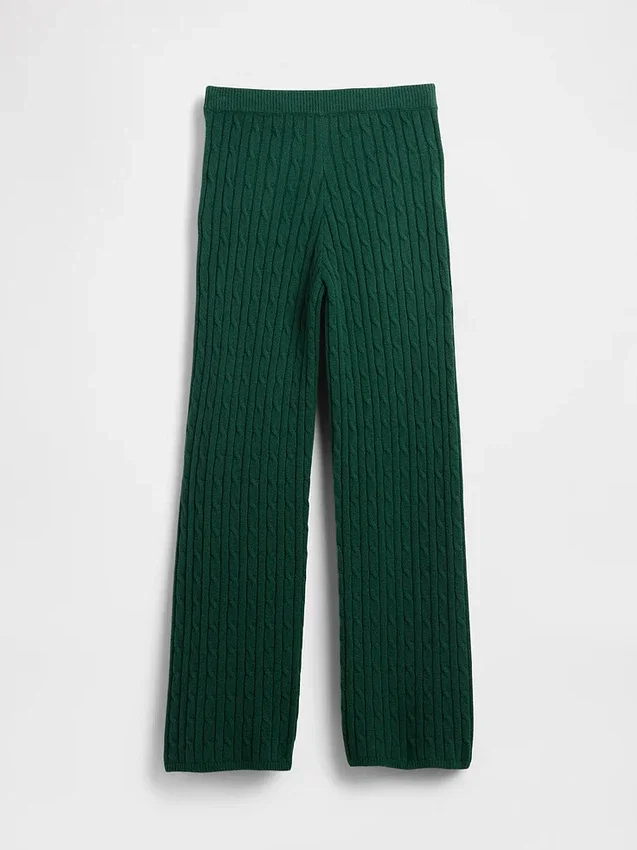 CashSoft Kablo Örgü Kazak Pantolon