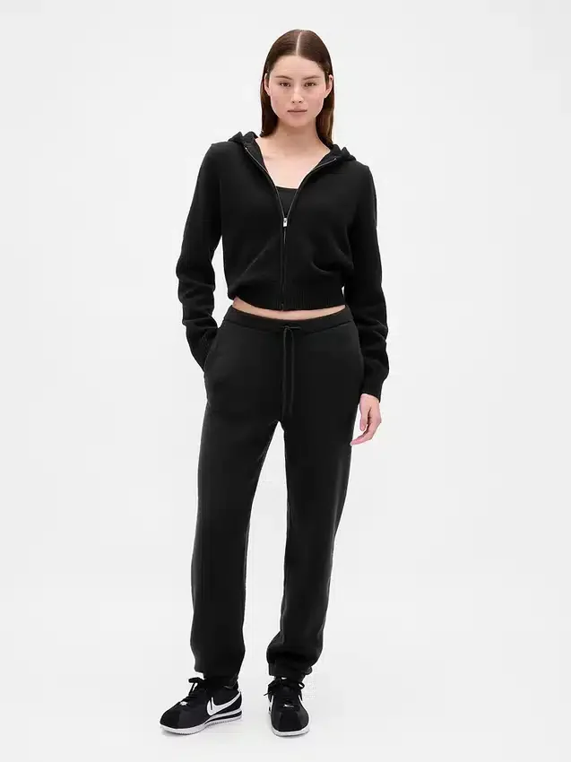 CashSoft Kazak Fermuarlı Kapüşonlu Sweatshirt