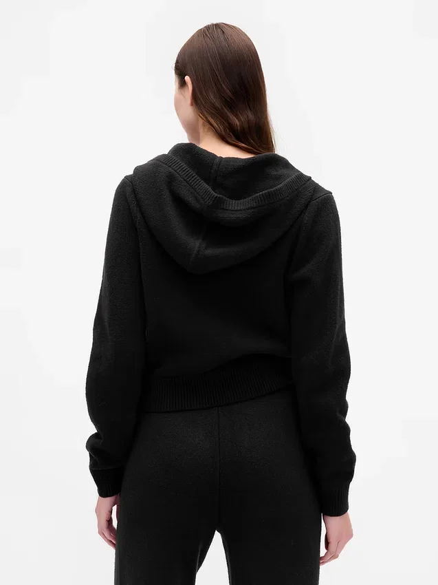 CashSoft Kazak Fermuarlı Kapüşonlu Sweatshirt