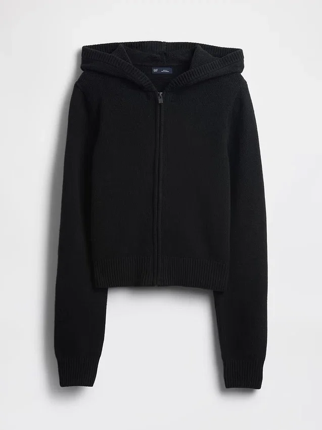 CashSoft Kazak Fermuarlı Kapüşonlu Sweatshirt