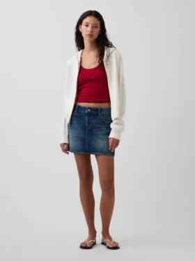 CashSoft Kazak Kısa Fermuarlı Kapüşonlu Sweatshirt