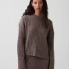CashSoft Oversized Kablo Örgü Kazak