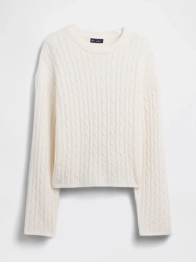 CashSoft Oversized Kablo Örgü Kazak
