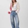 CashSoft Oversized Shaker Örgülü Fermuarlı Kapüşonlu Sweatshirt