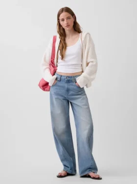 CashSoft Oversized Shaker Örgülü Fermuarlı Kapüşonlu Sweatshirt