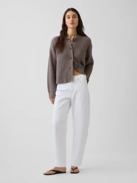 CashSoft Oversized Shaker-Stitch Hırka