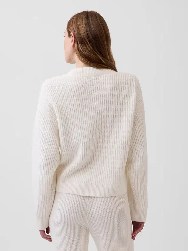 CashSoft Oversized Shaker-Stitch Hırka