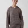 CashSoft Oversized Shaker-Stitch Kapüşonlu Kazak